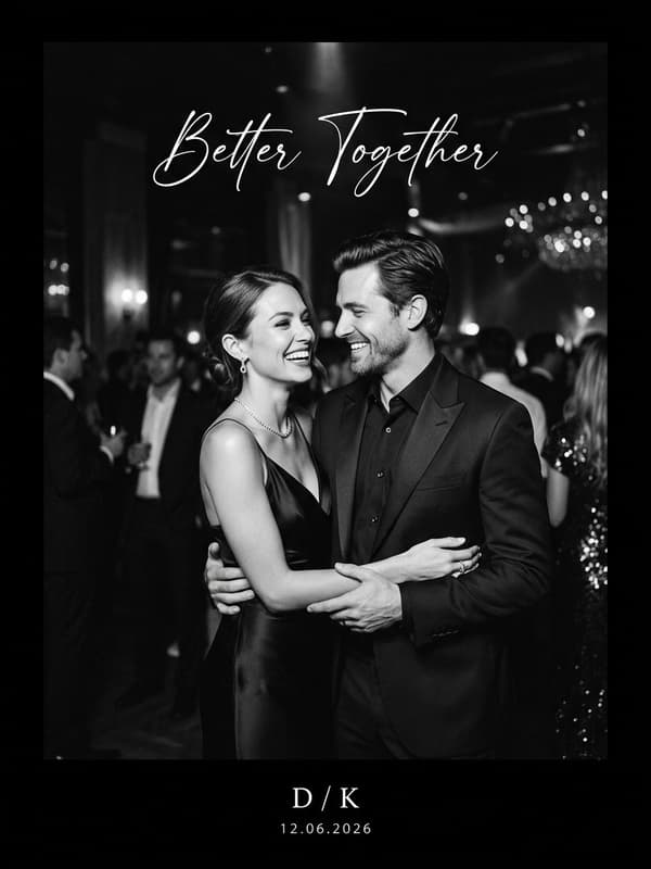 Better together dark photo frame
